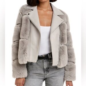 Moto Jacket Faux Fur